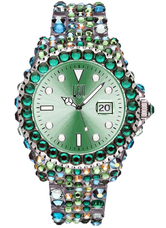 LIGHT TIME MEDITERRANEO - Full Strass / Green (L602M)