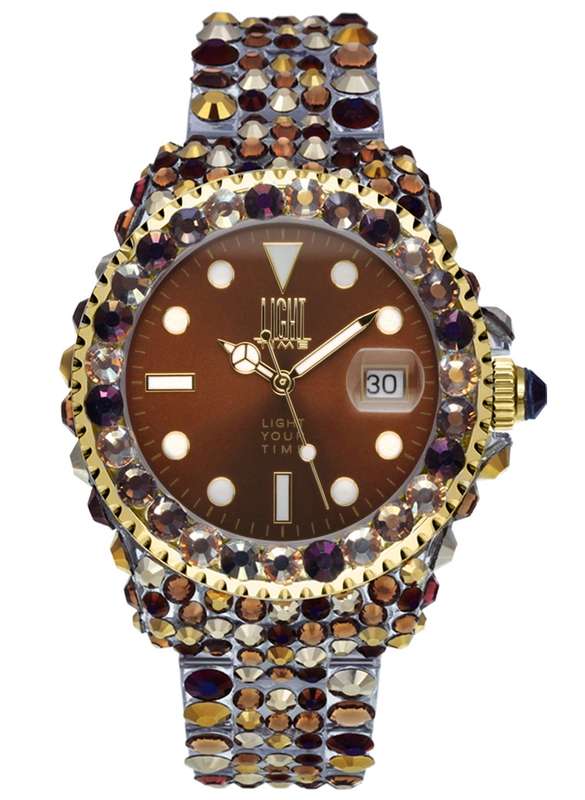 LIGHT TIME MEDITERRANEO - Full Strass / Brown (L602Z)