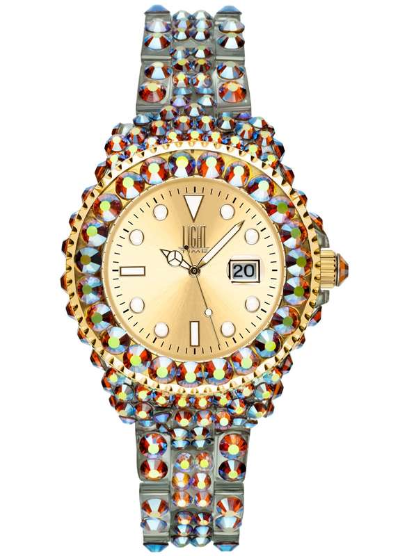 LIGHT TIME MEDITERRANEO - Full Strass / Gold (L603O)