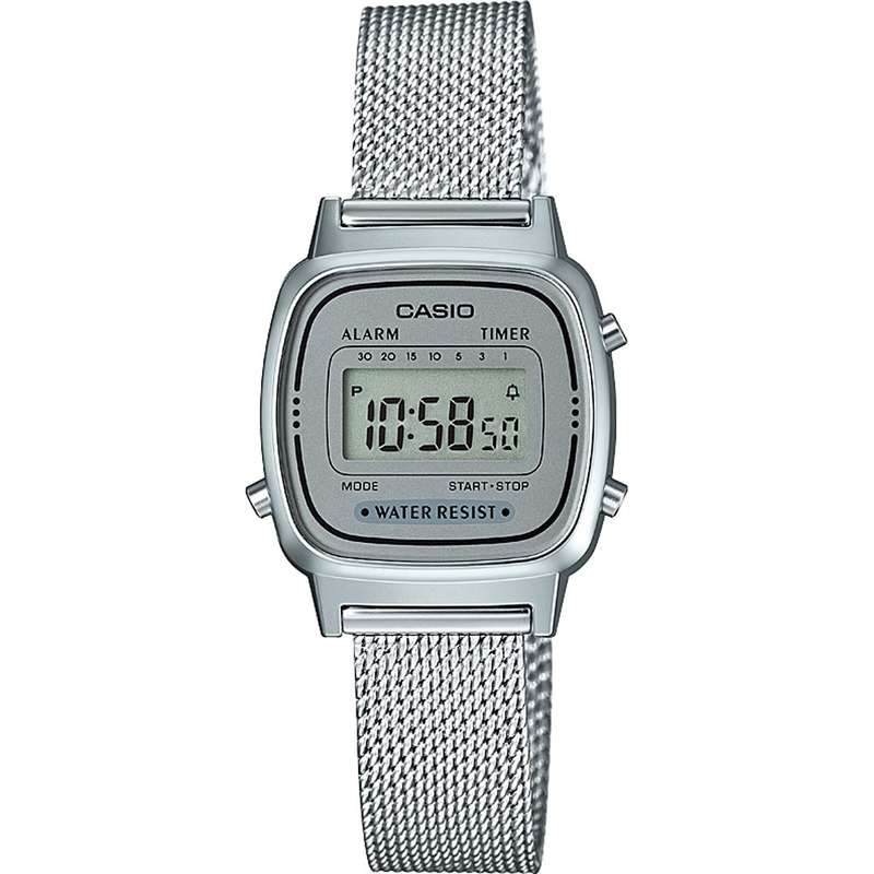 CASIO VINTAGE ICONIC MINI STEEL SILVER MESH (LA670WEM-7EF)