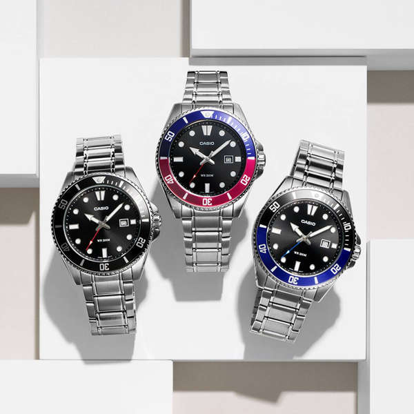 CASIO SPORT DIVER DATE 200M - BLACK (MDV-107D-1A1VEF)