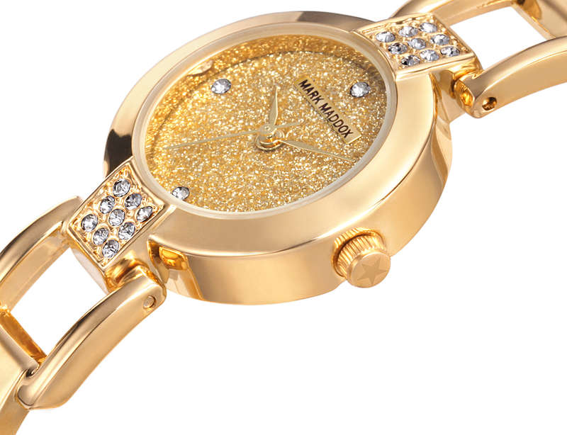 Mark Maddox Women's Watch (mf0006-27)-golden chic