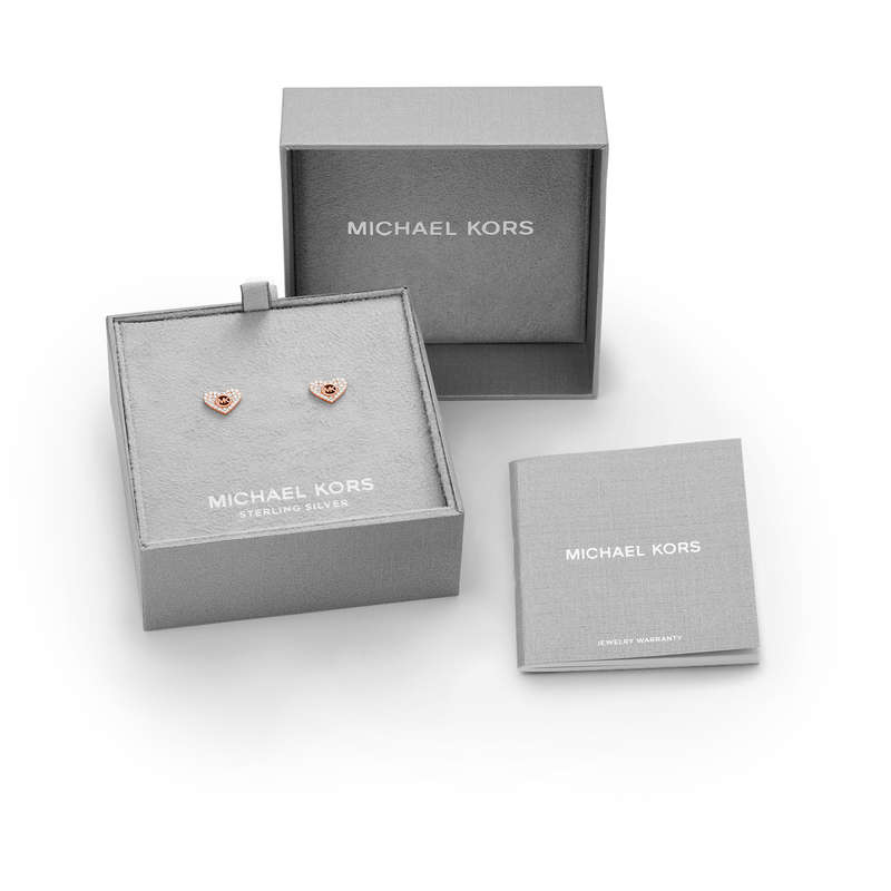 MICHAEL KORS PREMIUM SILVER COLLECTION HEART STUD (MKC1527AN791)