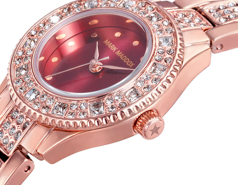 Mark Maddox Unisex Watch (Mm0019-77)-Pink Gold