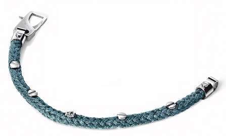 Molecole - Silver 925Ã¢Âº & Cotton Rope Bracelet / Bracciale Argento 925Ã¢Âº E Cordoncino...