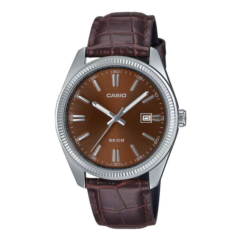 CASIO COLLECTION DATE, LEATHER - BRONZE (MTP-1302PL-5AVEF)
