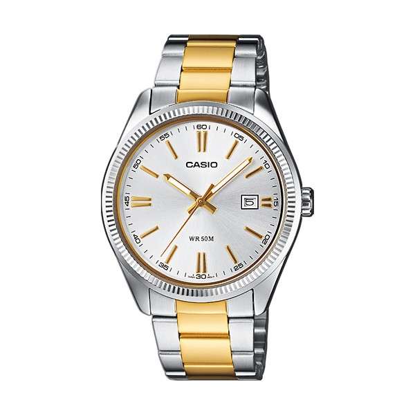 CASIO COLLECTION DATE, STEEL&GOLD - CHAMPAGNE (MTP-1302PSG-7AVEF)