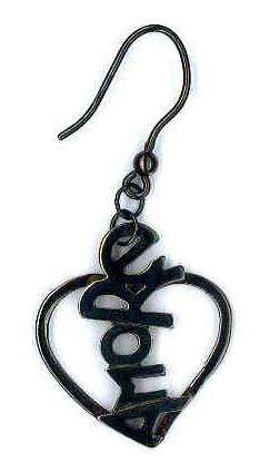 AMBROSINI JEWELS - ORECCHINI ARGENTO 925Â° cuore finitura brunita lucida (OC 03 12 06)