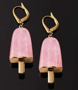 AMBROSINI JEWELS -  ORECCHINI ARGENTO 925Â°  ghiacciolo finitura rosÃ© pietra rosa medi (21x1...