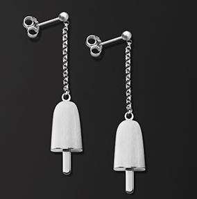 AMBROSINI JEWELS -  ORECCHINI ARGENTO 925Â°  ghiacciolo finitura bianca pietra bianca piccoli (...