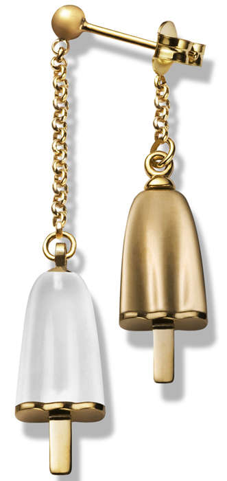 AMBROSINI JEWELS -  ORECCHINI doppi ARGENTO 925Â° ghiacciolo finitura rosÃ© pietra ghiaccio (...