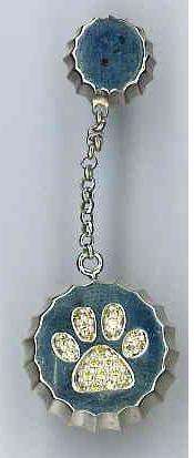 AMBROSINI JEWELS - ORECCHINI ARGENTO 925Â° tappo finitura bianca con pietre zampa (OTA 01 01 PT)
