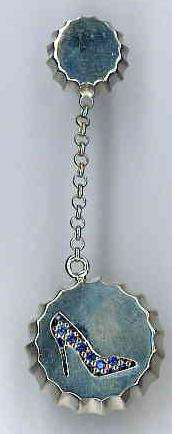 AMBROSINI JEWELS - ORECCHINI ARGENTO 925Â° tappo finitura bianca con pietre scarpa (OTA 01 03 PT)
