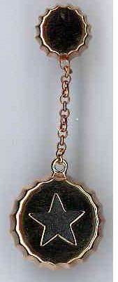 AMBROSINI JEWELS - ORECCHINI ARGENTO 925Â° tappo finitura rosÃ© stella (OTA 02 05)