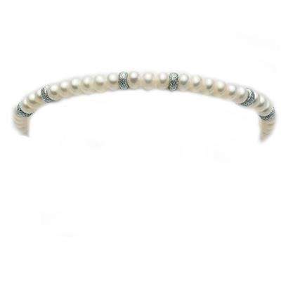 Miluna Ladies Pearl Bracelet (Pbr603b)