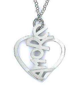AMBROSINI JEWELS - PENDENTE ARGENTO 925Â° cuore finitura bianca satinato (PC 01 11 01)