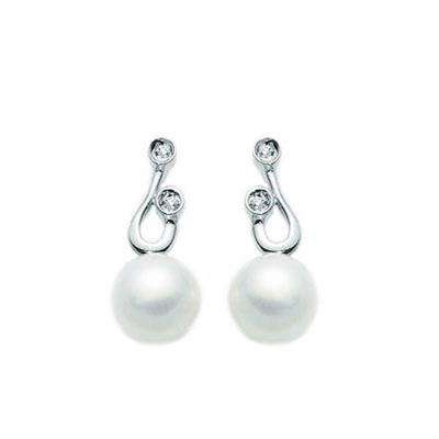 Miluna Ladies pearl Earrings (per1093)
