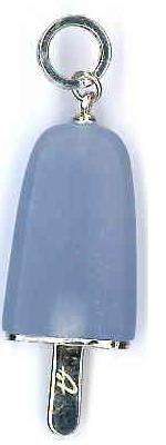 AMBROSINI JEWELS -  PENDENTE ARGENTO 925Â°  ghiacciolo finitura bianca pietra azzurra grande (2...