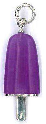 AMBROSINI JEWELS -  PENDENTE ARGENTO 925Â°  ghiacciolo finitura bianca pietra viola grande (26x...