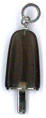 AMBROSINI JEWELS -  PENDENTE ARGENTO 925Â°  ghiacciolo finitura bianca pietra marrone grande (2...