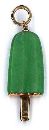 AMBROSINI JEWELS -  PENDENTE ARGENTO 925Â°  ghiacciolo finitura rosÃ© pietra verde grande (26...