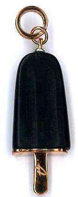AMBROSINI JEWELS -  PENDENTE ARGENTO 925Â°  ghiacciolo finitura rosÃ© pietra nera grande (26x...