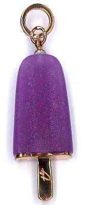 AMBROSINI JEWELS -  PENDENTE ARGENTO 925Â°  ghiacciolo finitura rosÃ© pietra viola grande (26...