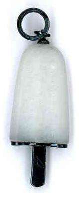 AMBROSINI JEWELS -  PENDENTE ARGENTO 925Â°  ghiacciolo finitura brunita pietra bianca grande (2...