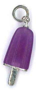 AMBROSINI JEWELS -  PENDENTE ARGENTO 925Â°  ghiacciolo finitura bianca pietra viola medio (29.5...