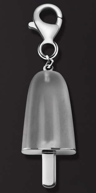AMBROSINI JEWELS -  PENDENTE ARGENTO 925Â°  ghiacciolo finitura bianca pietra ghiaccio piccolo ...