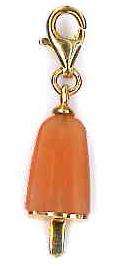 AMBROSINI JEWELS -  PENDENTE ARGENTO 925Â°  ghiacciolo finitura rosÃ© pietra arancio piccolo(...