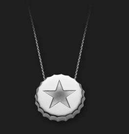 AMBROSINI JEWELS - PENDENTE ARGENTO 925Â° tappo finitura bianca stella (PTA 01 05)