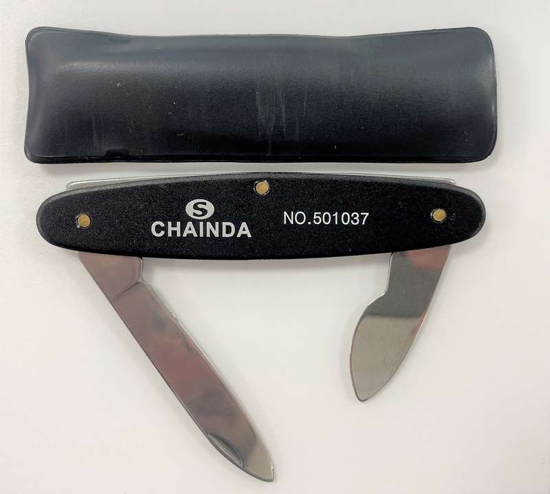 Coltellino apricasse doppia lama - Double blade watch case opener knife (RR12045)