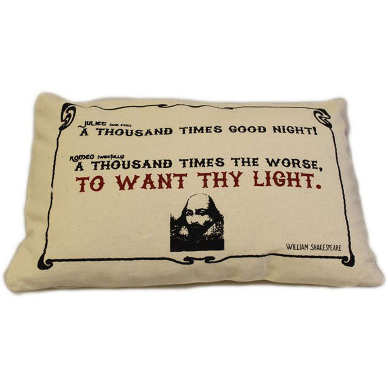 CUSCINI LETTERARI - Copricuscino in Juta lavata / Cotton pillow case  WANT THY LIGHT - Size 38x25...