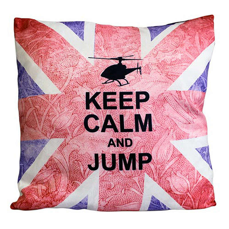 CUSCINI LETTERARI - Copricuscino in Juta lavata / Cotton pillow case  KEEP CALM AND JUMP - Size 4...