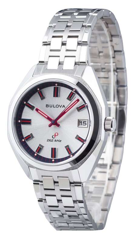 Bulova Classic Jet Star Limited Edition Stainless Steel Silver Dial Quartz 96K112 Men's Watch Wit...