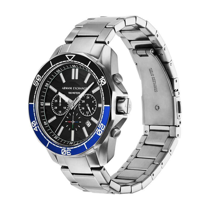 A|X Armani Exchange Men's Watch and Necklace Jewellery Set (AX7166SET)