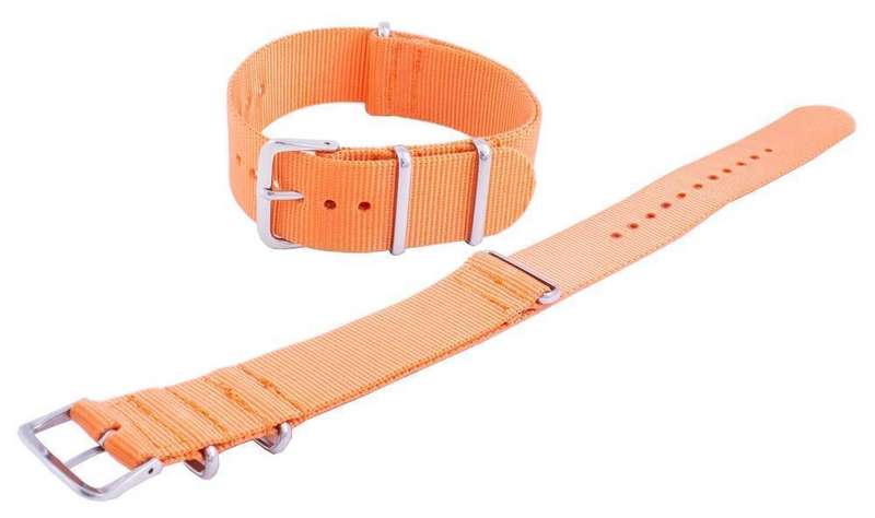 Ratio Orange NATO7 Nylon Strap 22mm- Watch Strap