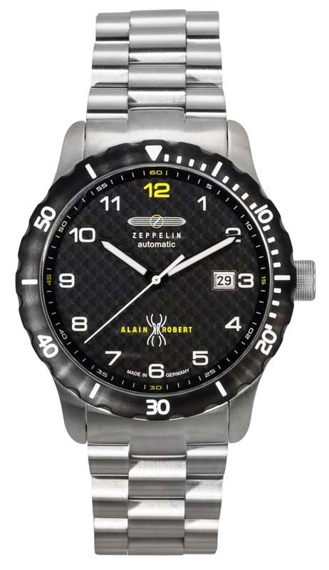 Zeppelin Night Cruise Alain Robert Limited Edition Automatic Diver's 7266M5set 200M Men's Watch W...