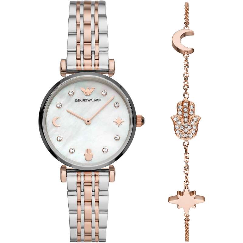 Emporio Armani Women's Watch & Bracelet set (ar80037) - gianni t-bar Collection