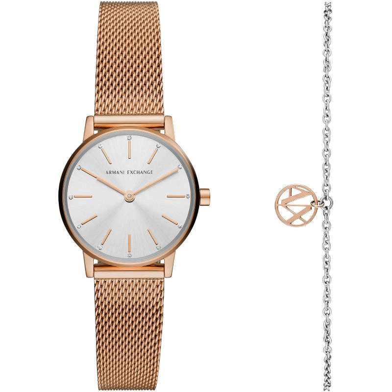 A|X Armani Exchange Women's Watch and Bracelet Jewellery Set (AX7121) - Lola Collection