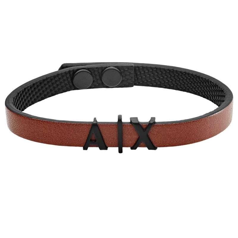 Armani Exchange A|X Men's Leather Bracelet (AXG0054001)