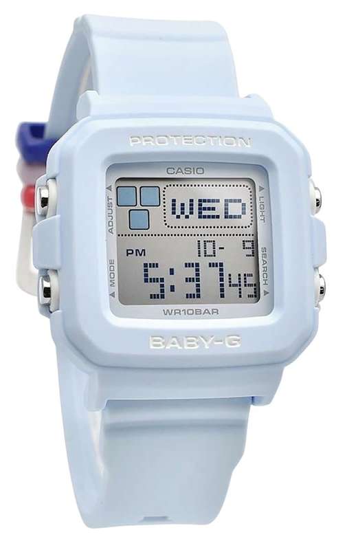 Casio Baby-G Plus Digital Light Blue Resin Strap Quartz BGD-10L-2 100M Women's Watch With Extra B...