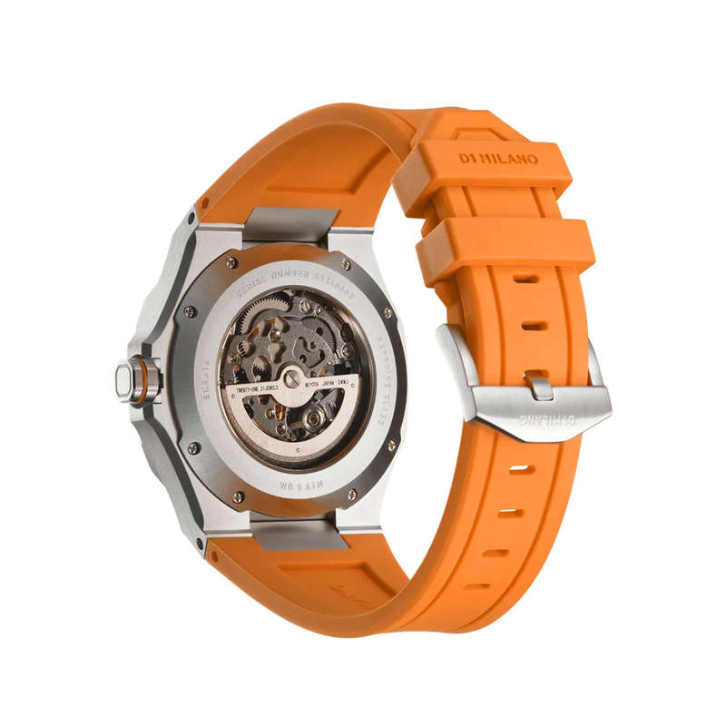 D1 Milano Skeleton Bracelet Slice Orange - Automatic (D1-SKRJ16) Men's Watch