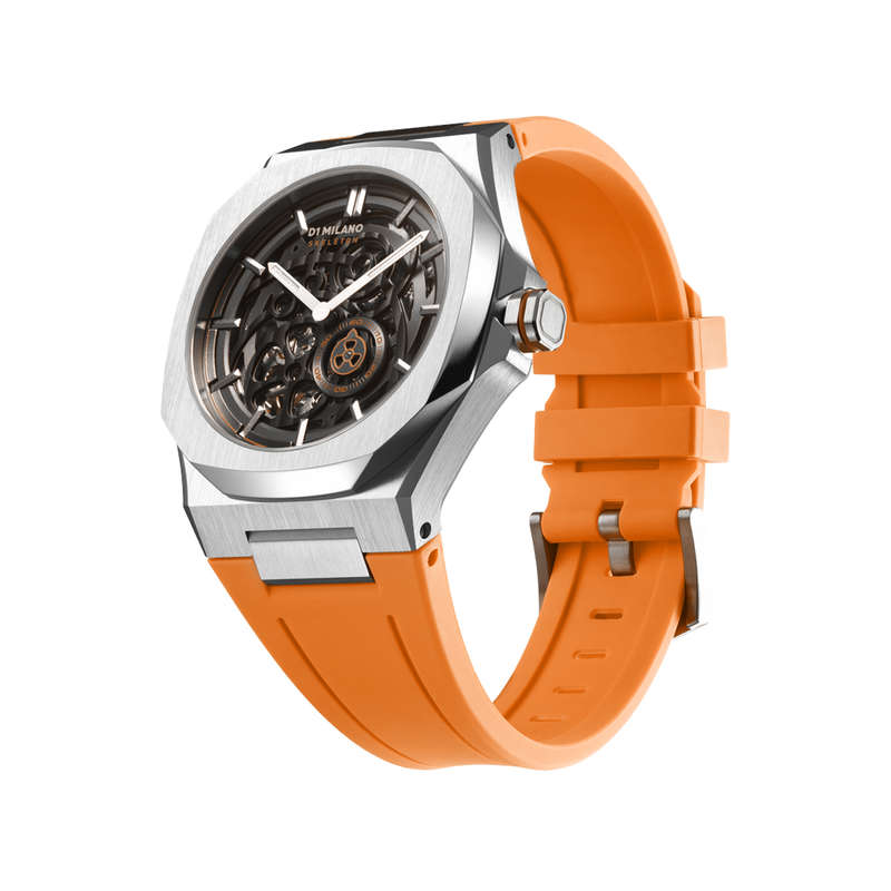 D1 Milano Skeleton Bracelet Slice Orange - Automatic (D1-SKRJ16) Men's Watch