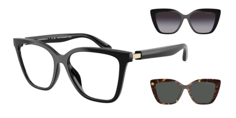 Emporio Armani Ea 4254u With Clip On (EA 4254U WITH CLIP ON_50171W_54) Women's EYEWEAR