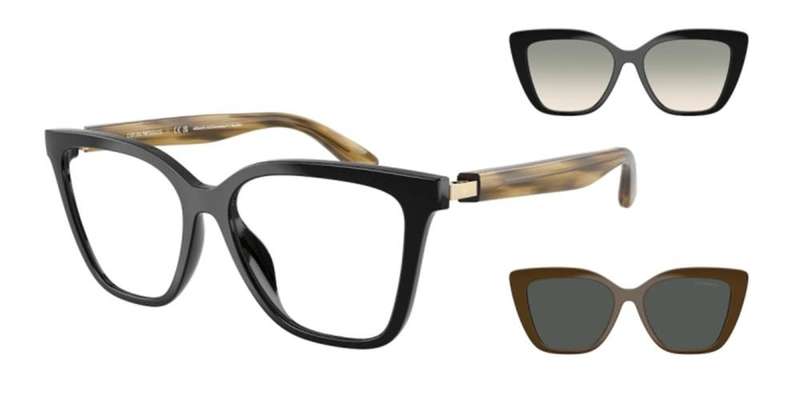 Emporio Armani Ea 4254u With Clip On (EA 4254U WITH CLIP ON_62671W_52) Women's EYEWEAR
