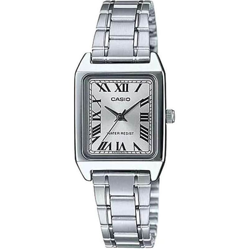 Casio Collection tank, Bracelet - white (ltp-v007d-7budf) Women's Watch
