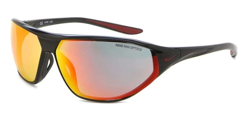 Nike Sunglasses Aero Swift Black Red Mirror - Nike Max Optics Lenses (M_DQ0993-011 65-12-140) Uni...