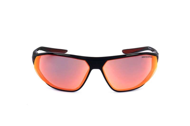 Nike Sunglasses Aero Swift Black Red Mirror - Nike Max Optics Lenses (M_DQ0993-011 65-12-140) Uni...